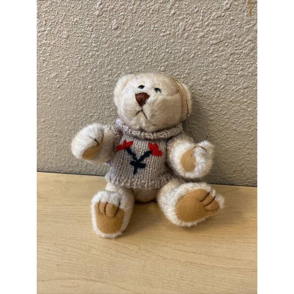 Boyds Bears Sweater Articulated Mini Christmas Tree Bear Ornament 8” No Tag - Picture 4 of 7